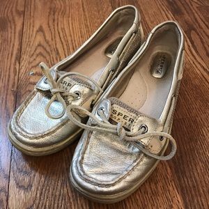 SPERRY metallic gold Angelfish boat shoes